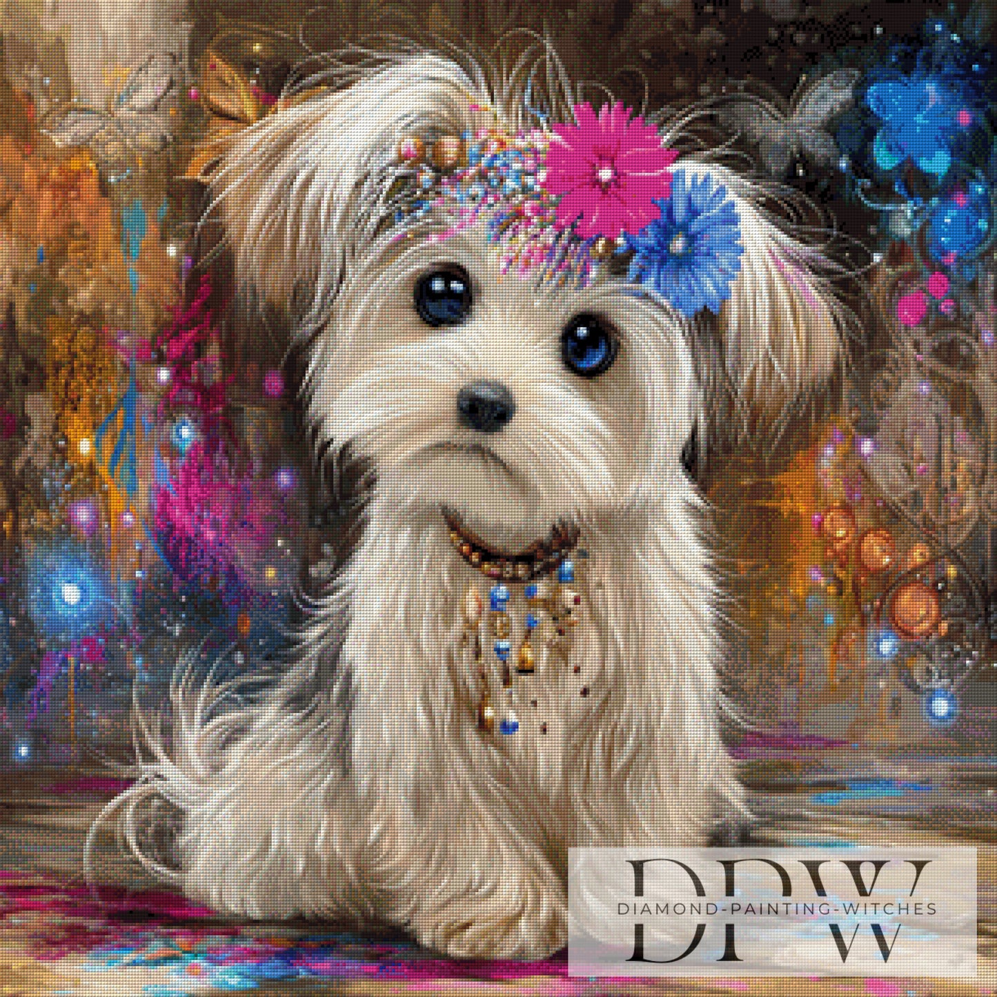 Malteser III by CreatiVart 80x80cm mit 280 Farben DPW-3369