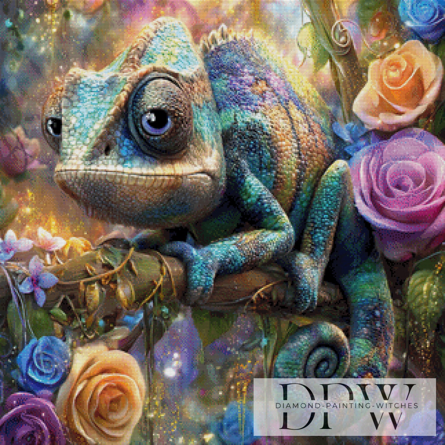 Chamäleon by CreatiVart 80x80cm mit 350 Farben DPW-3370