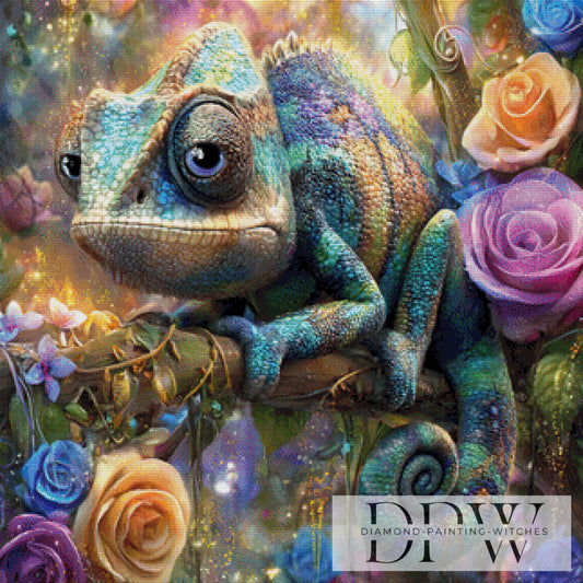 Chamäleon by CreatiVart 80x80cm mit 350 Farben DPW-3370