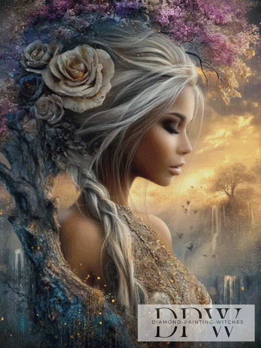 Verwurzelt by Elly_A.I  75x100cm mit 160 Farben DPW-3391