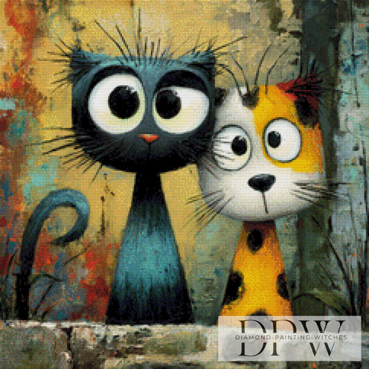 Freunde by Elly_A.I  60x60cm mit 200 Farben DPW-3393