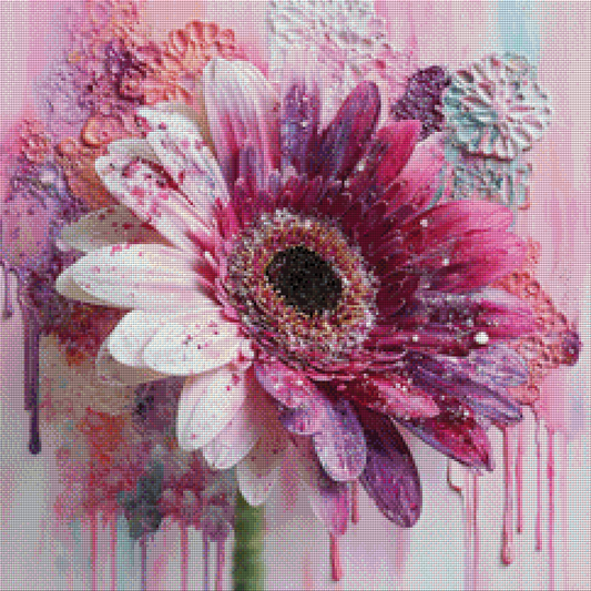 Gerbera by theA.art 60x60cm mit 180 Farben DPW-3407