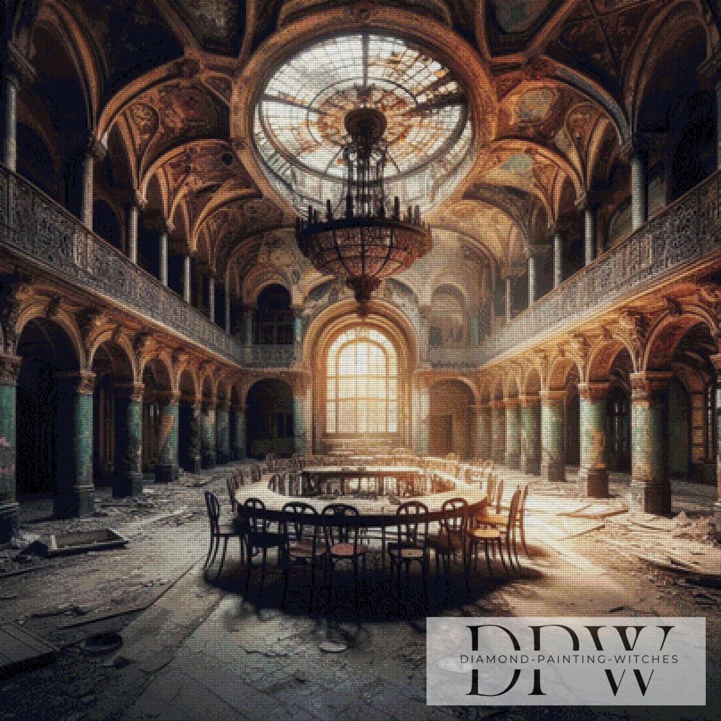 Lost Saal by QN 100x100cm mit 150 Farben DPW-3419