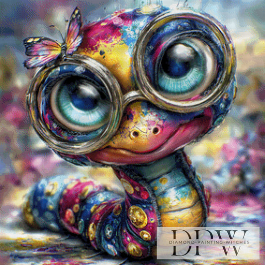 Buntes Würmchen by CreatiVart 70x70cm mit 340 Farben DPW-3427