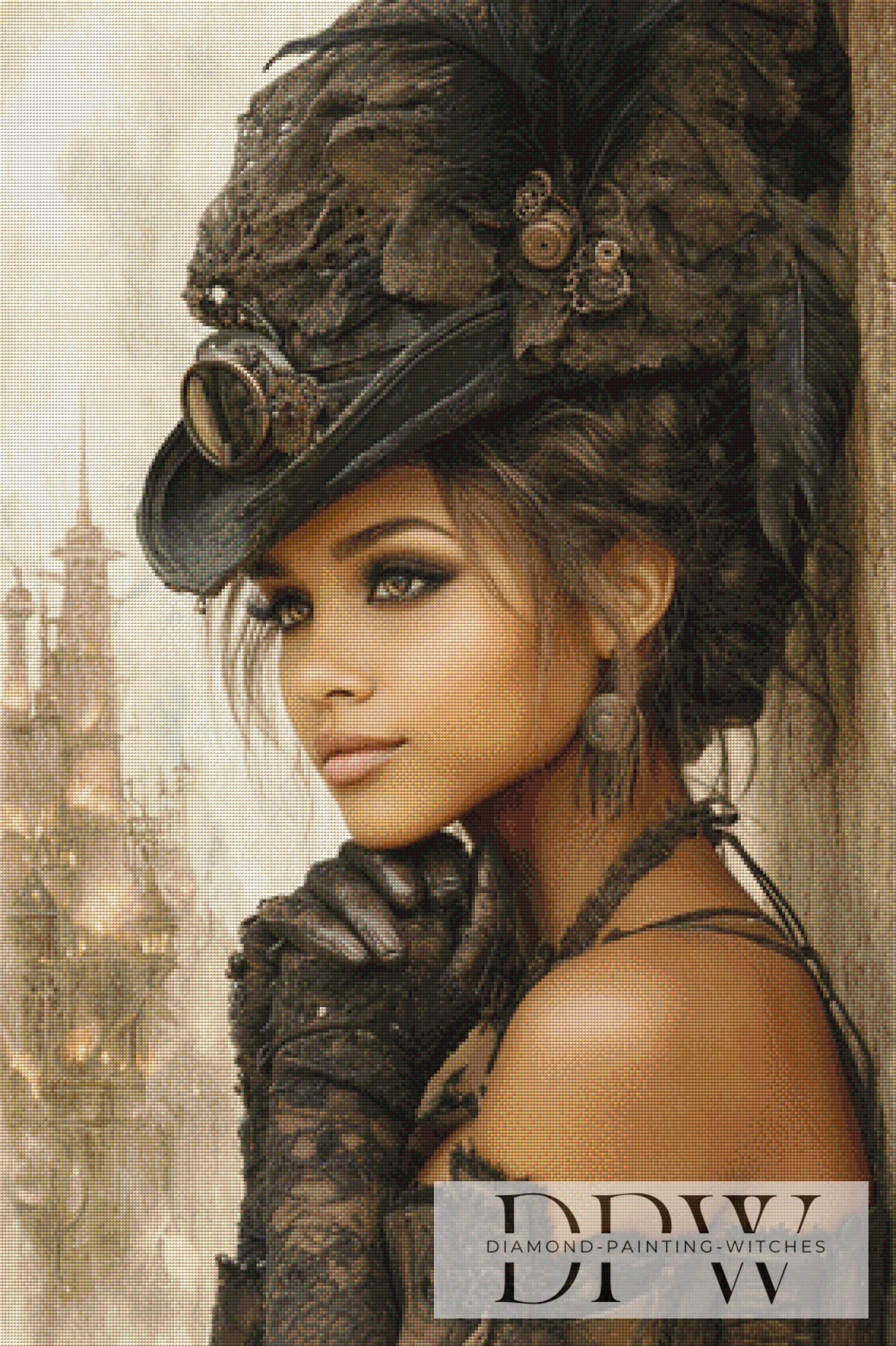 Lady Nocturna von Eisenhain by Elly_A.I. 70x105cm mit 100 Farben DPW-3434