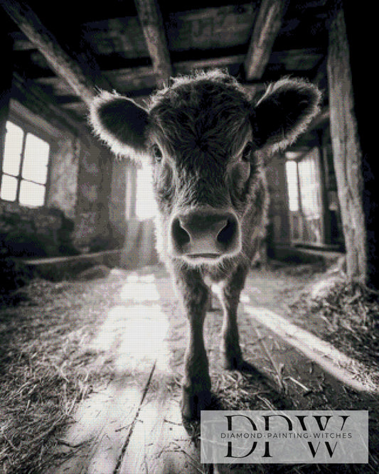 Im Kuhstall Anno 1890 by ellufija 80x100cm mit 50 Farben DPW-3447