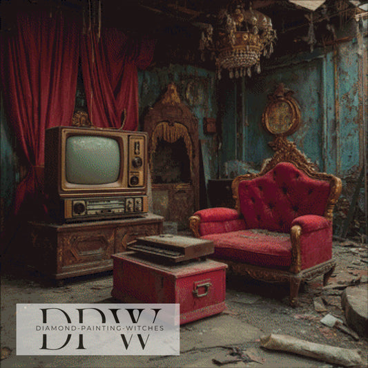 Nostalgisches Wohnzimmer by ellufija 90x90cm mit 115 Farben DPW-3448