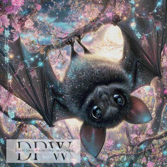 Fledermaus by Lisa Morgan 80x80cm mit 220 Farben DPW-3458