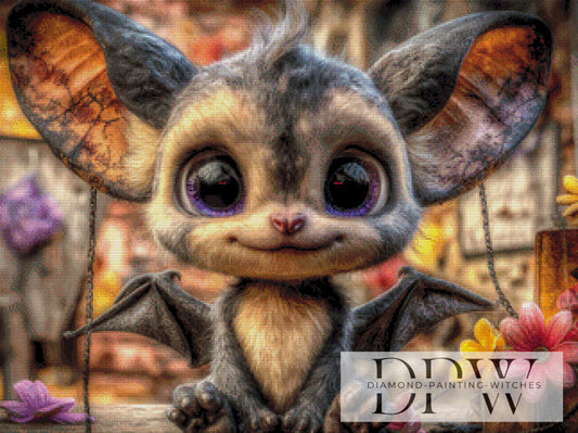 Florentina Fledermaus by Casalla Vendetta 80x60cm mit 250 Farben DPW-3452