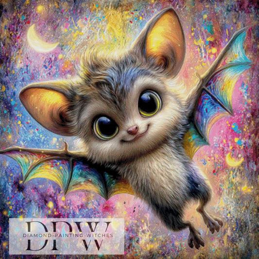 Fritzi Fledermausi by Casalla Vendetta 80x80cm mit 330 Farben DPW-3453