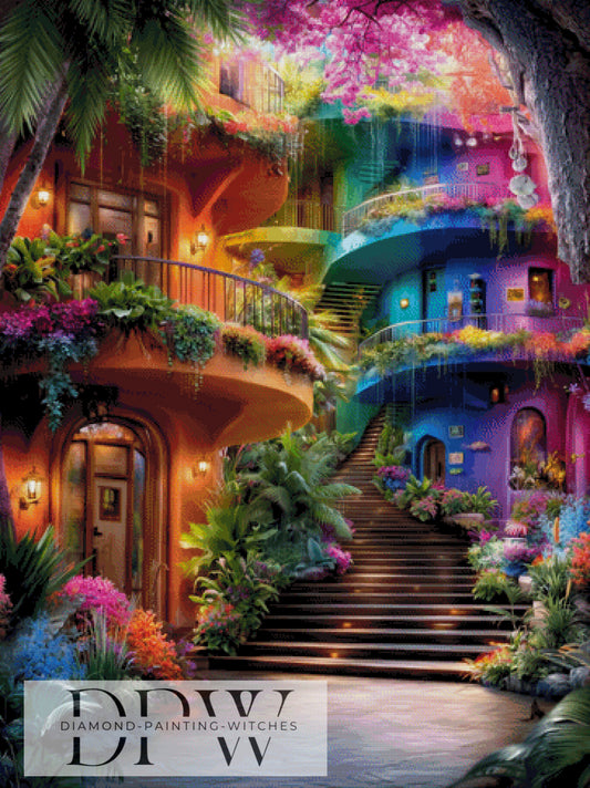 Rainbow Hall II  by QN 90x120cm mit 410 Farben DPW-3455