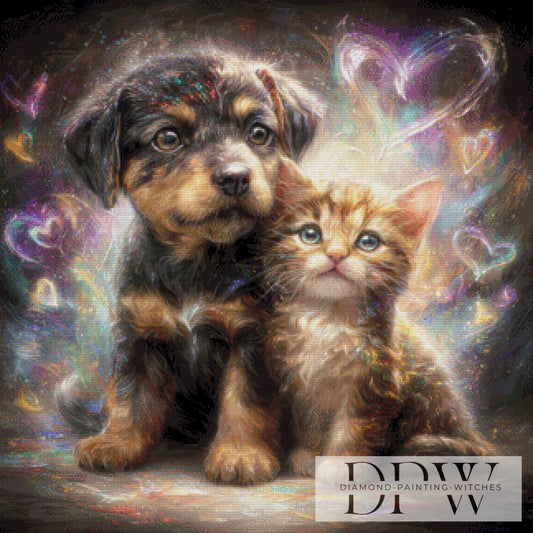 Milo & Sternchen by ellufija 80x80cm mit 210 Farben DPW-3461