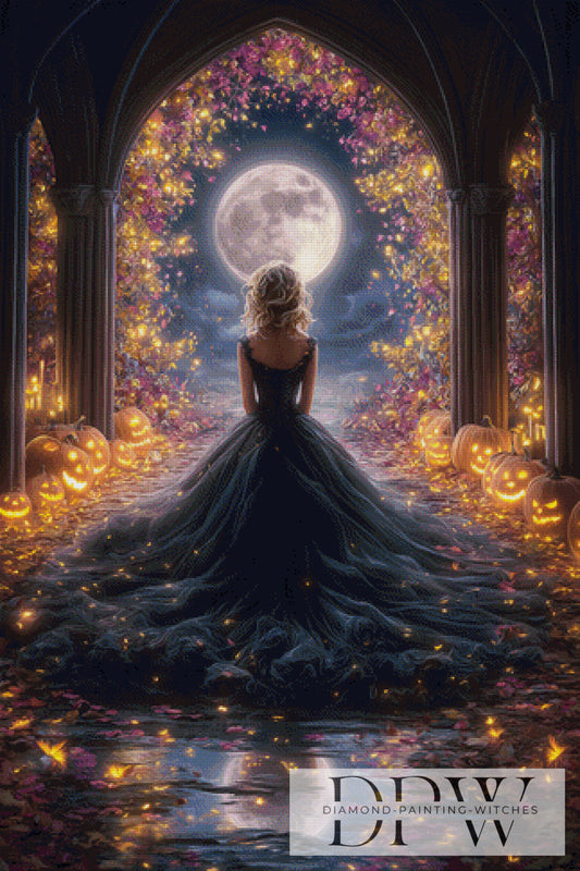 Halloween Ballnacht by ellufija 80x120cm mit 220 Farben DPW-3466