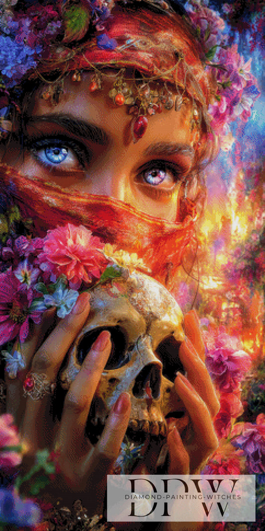 Beauty and Skull by Casalla Vendetta 60x120cm mit 340 Farben DPW-3480