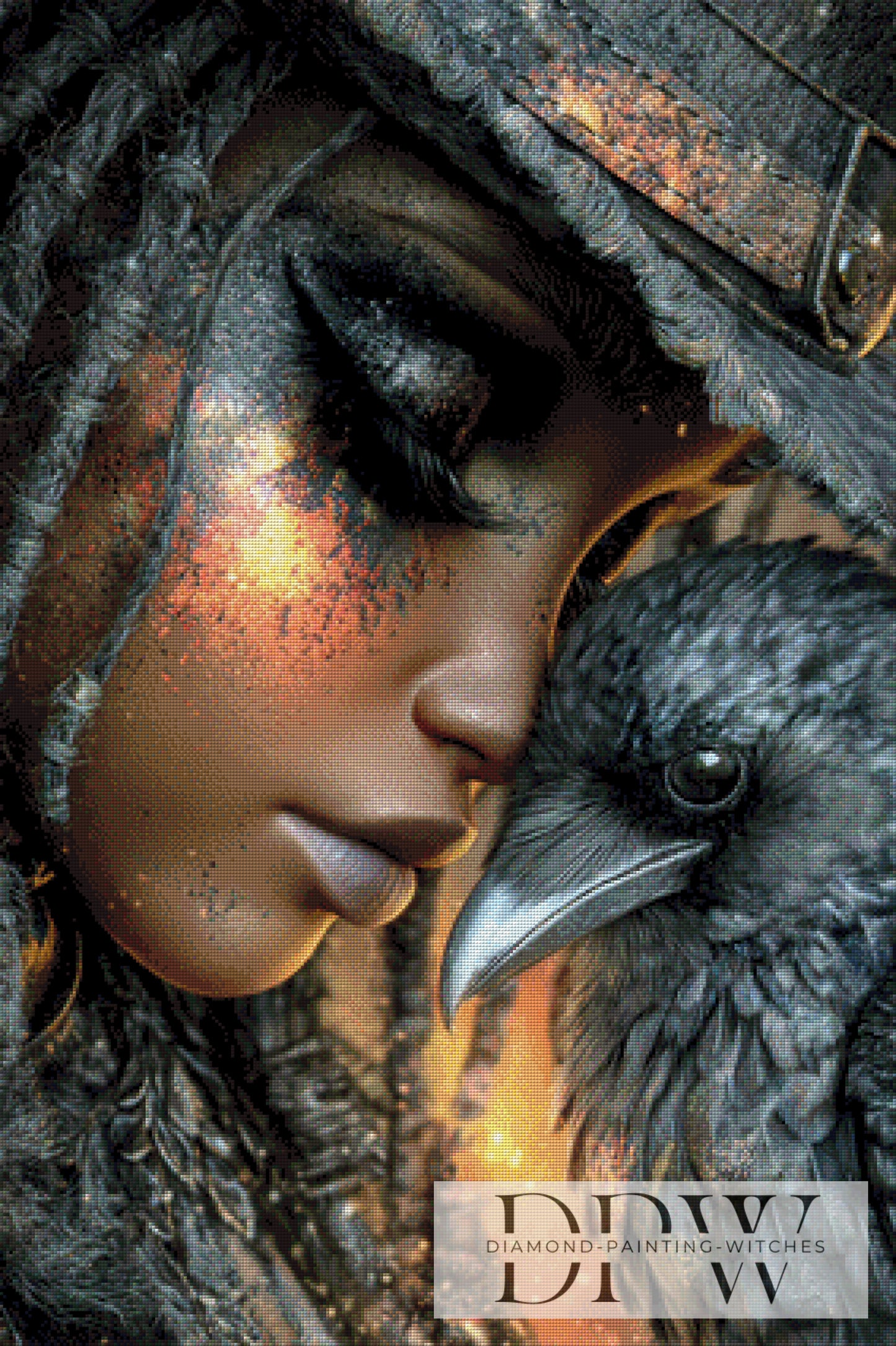 Dark Raven by Casalla Vendetta 70x105cm mit 200 Farben DPW-3509