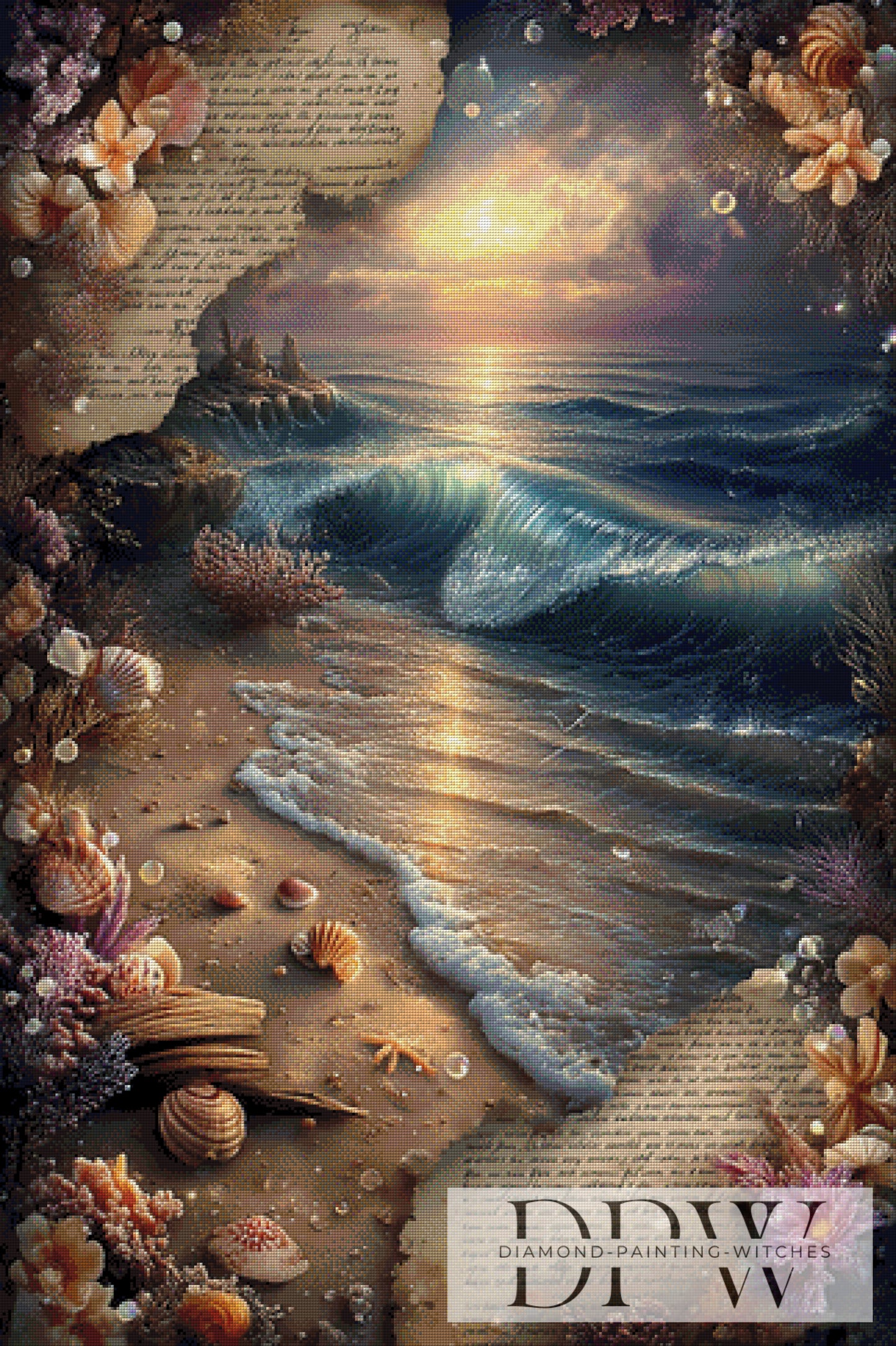 Vintage Strand by ellufija 80x120cm mit 210 Farben DPW-3515