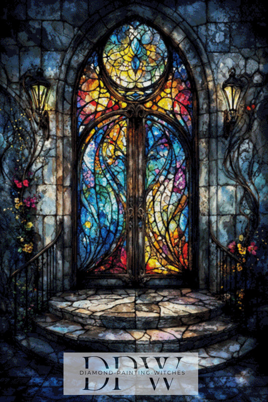 Kathedrale Entrance by Pixxel Pics 80x120cm mit 370 Farben DPW-3528