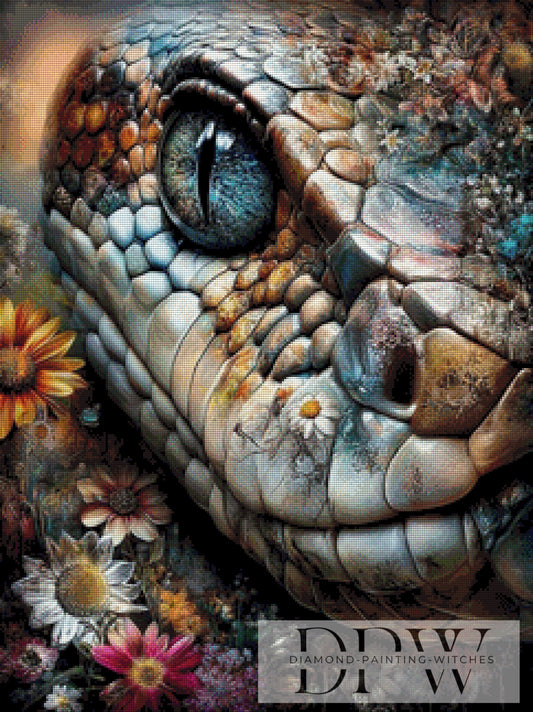 Floraserpent by CleoDora 60x80cm mit 230 Farben DPW-352