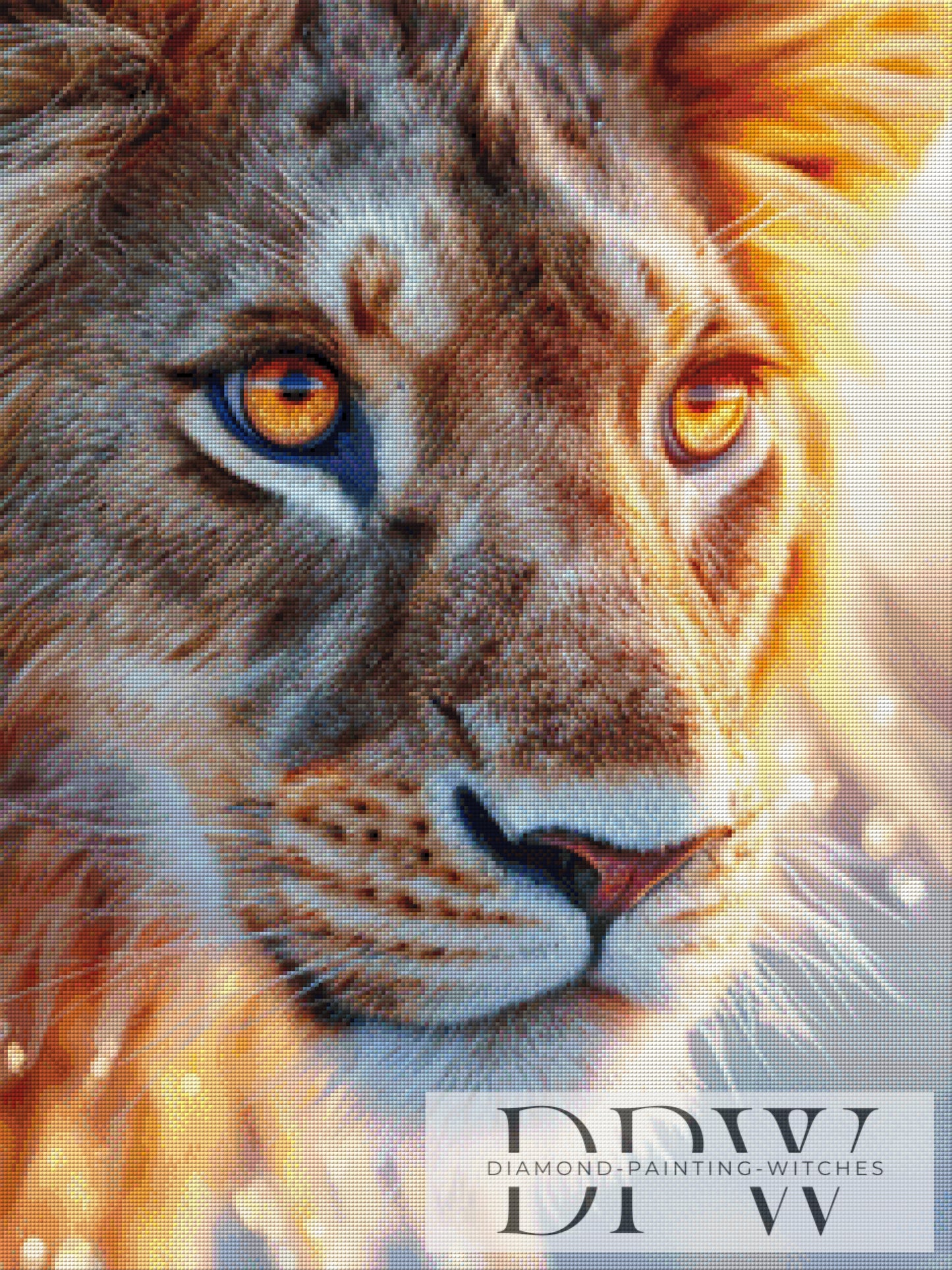 Portrait of a Lion by theA.art 60x80cm mit 190 Farben DPW-3541