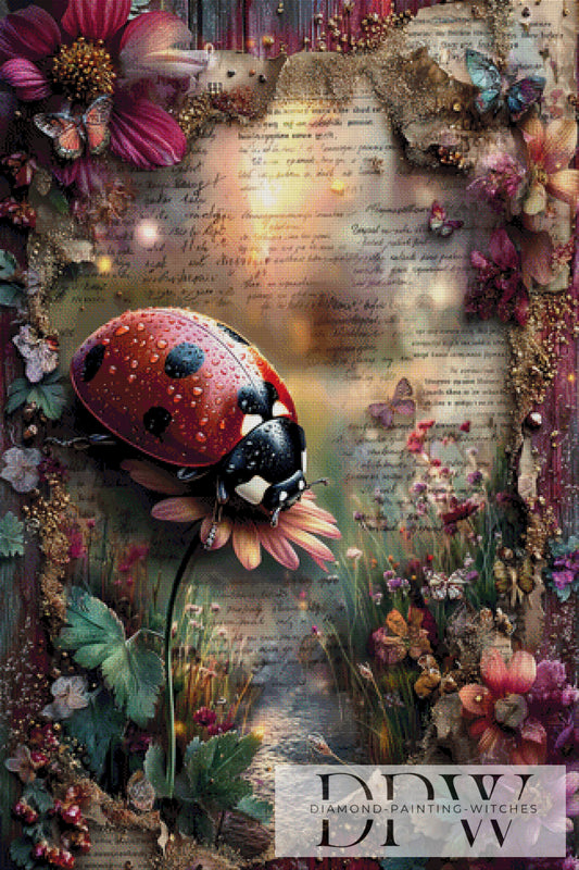 Vintage Marienkäfer by ellufija 80x120cm mit 300 Farben DPW-3545