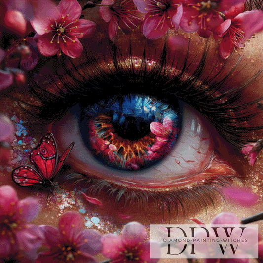 The blossom eye by ellufija 100x100cm mit 260 Farben DPW-3548