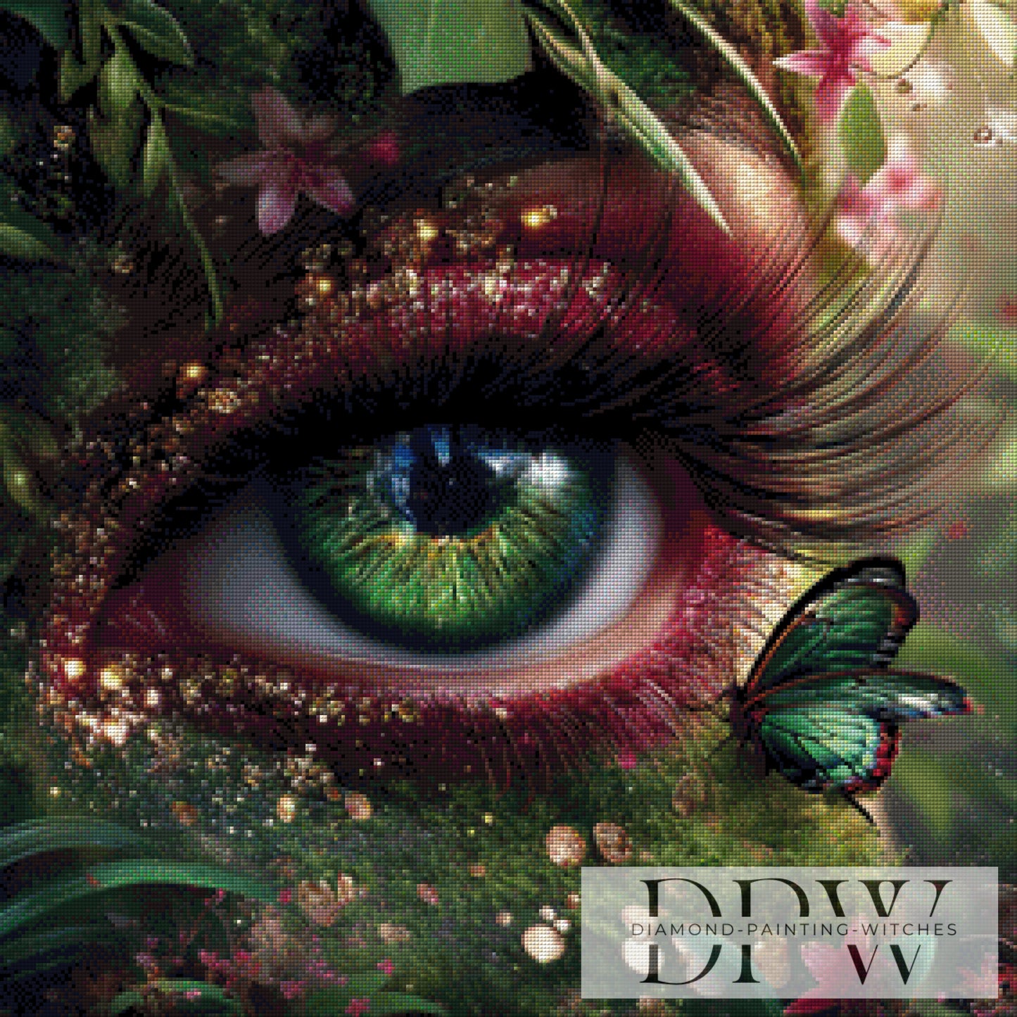 The forest eye by ellufija 70x70cm mit 230 Farben DPW-3557