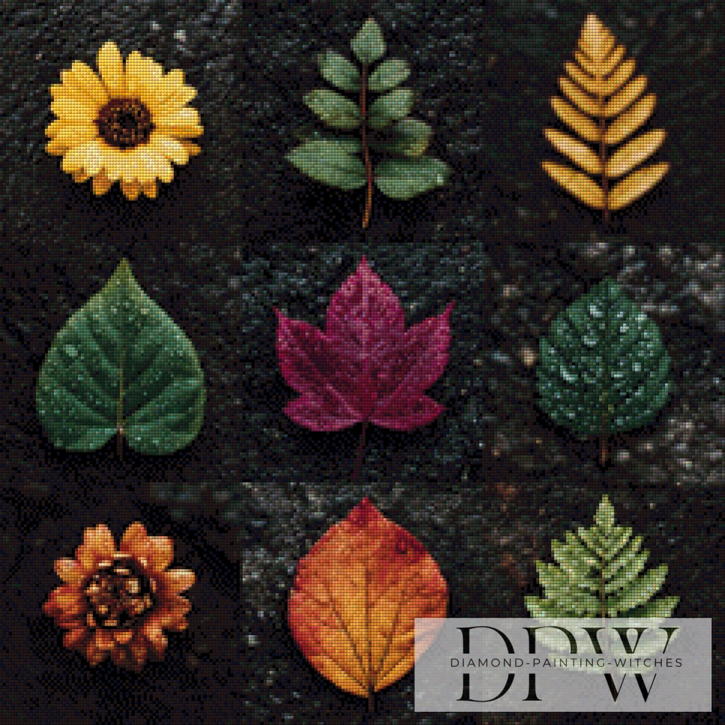 Naturkunde by QN 60x60cm mit 165 Farben DPW-3561