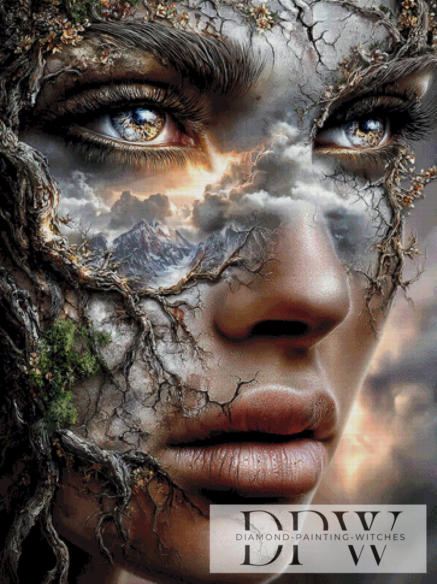 Gesicht der Erde by Maggie 90x120cm mit 240 Farben DPW-3565