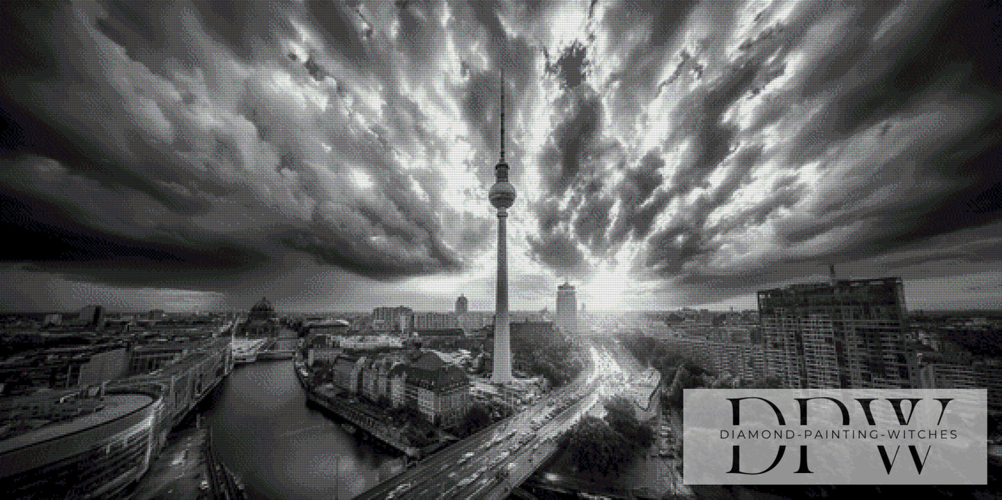 Berlin Black & White by theA.art 140x70cm mit 39 Farben DPW-3568
