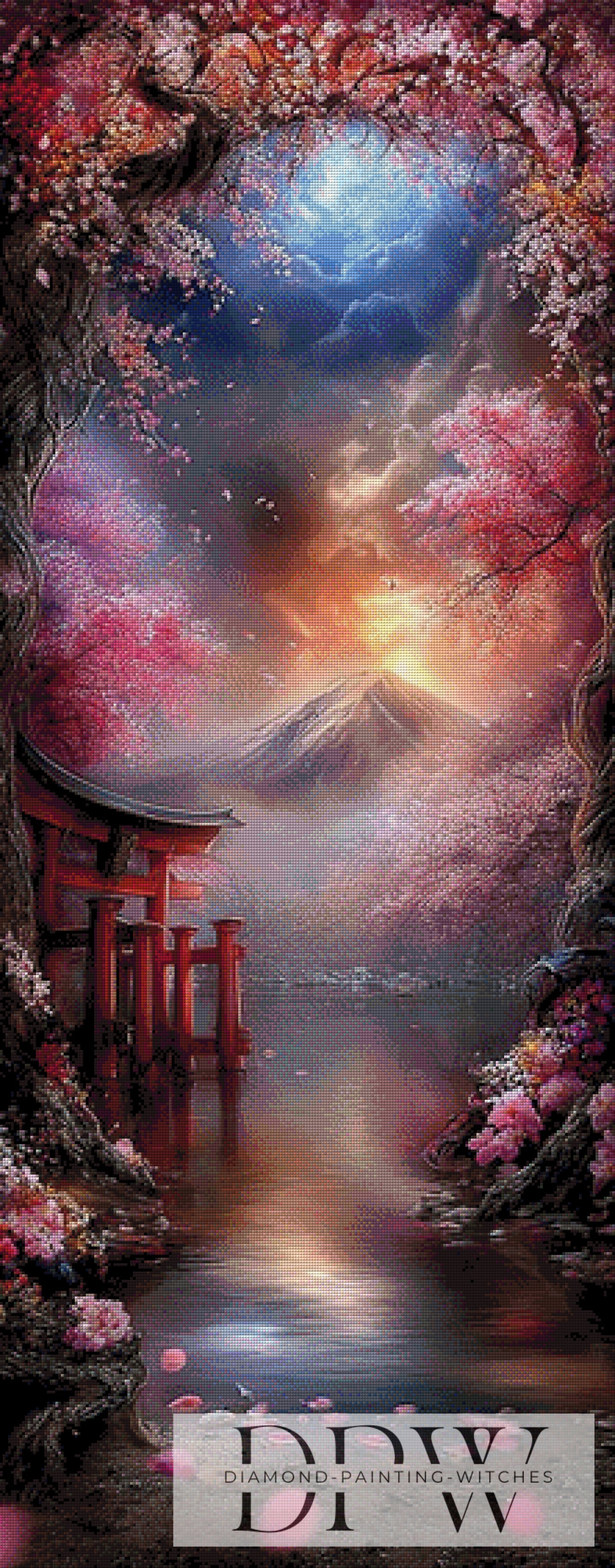 Japanischer Traum by Elly_A.I. 55x140cm mit 220 Farben DPW-3569