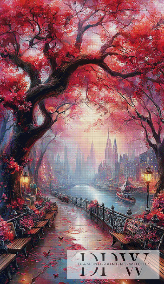 Dämmerung im Rosenhafen by Elly_A.I. 75x130cm mit 270 Farben DPW-3576