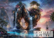 Fantasy Island（作者：Elly_A.I.）、140x100、260cm、260色