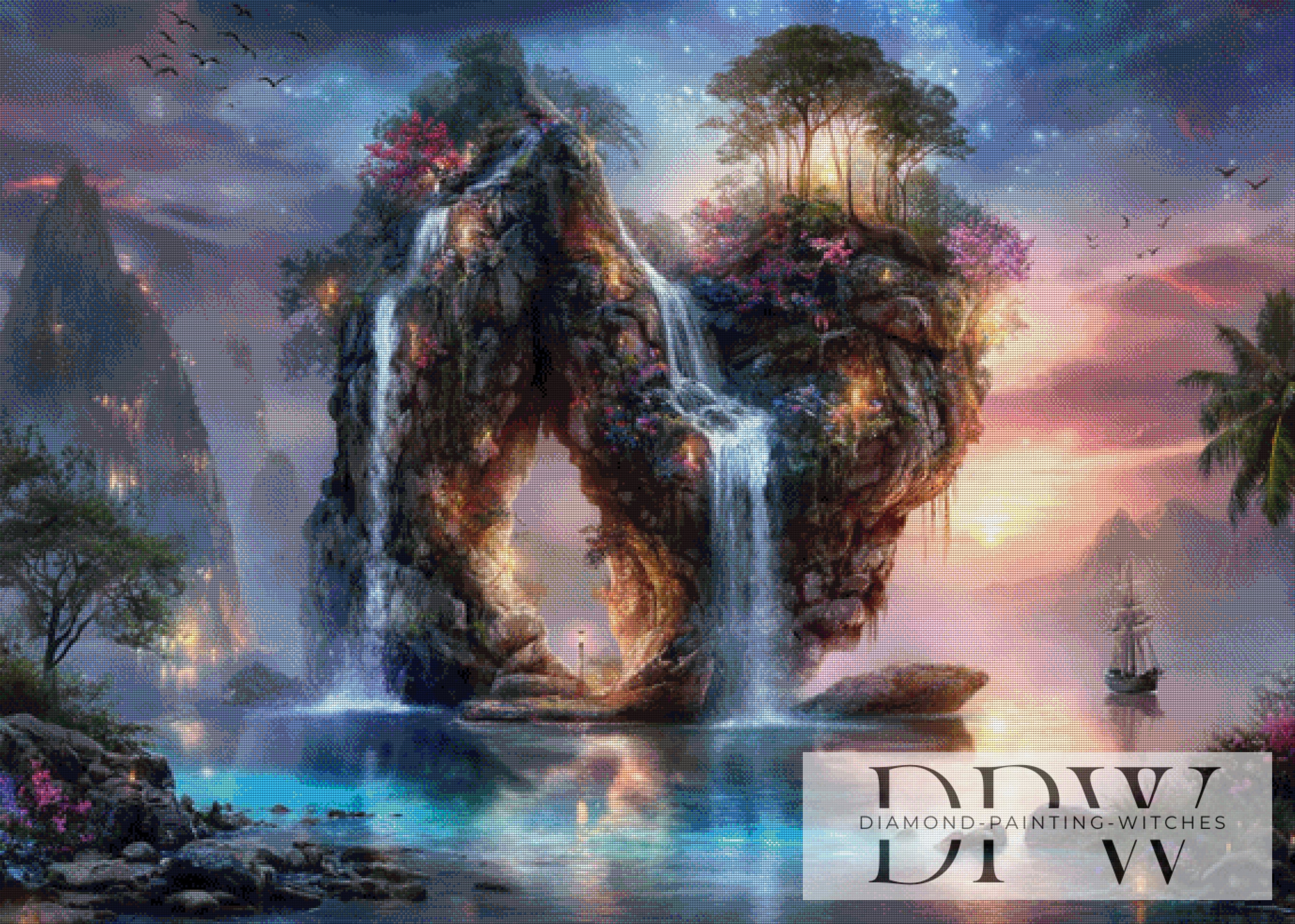 Fantasy Island by Elly_A.I. 140x100 260cm mit 260 Farben