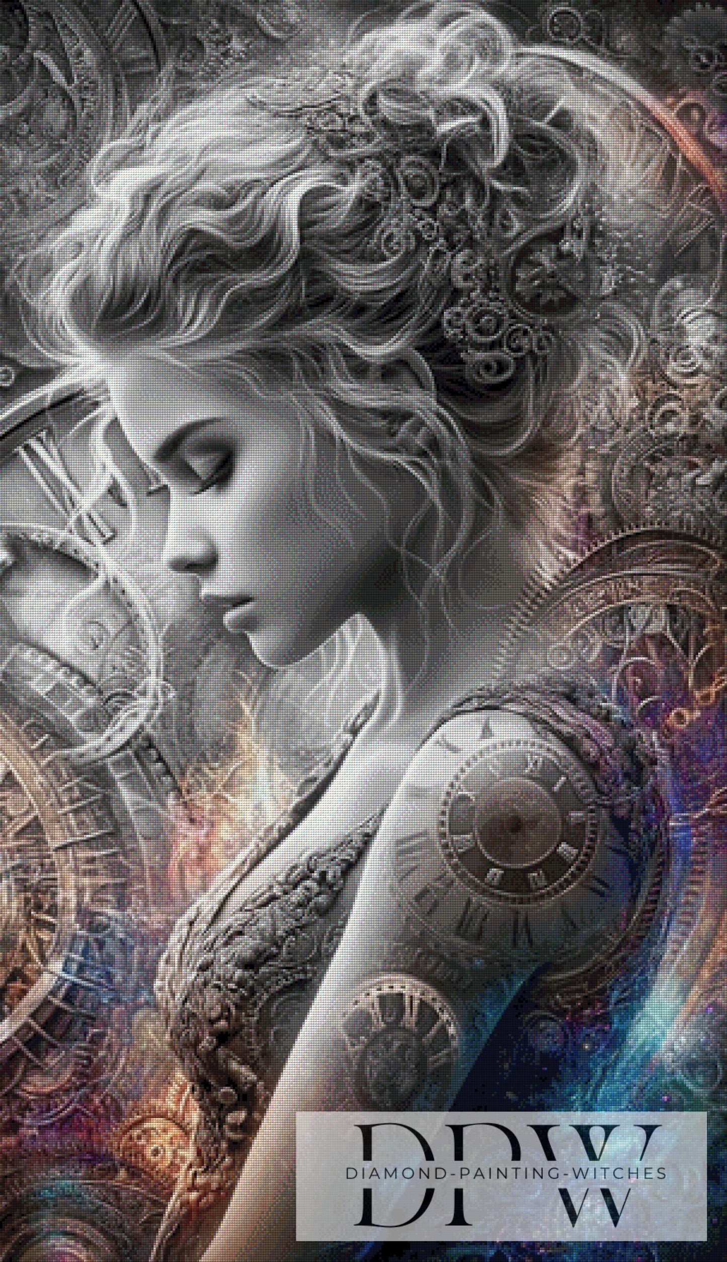 Time flies quickly by ellufija 75x130cm mit 180 Farben DPW-3584