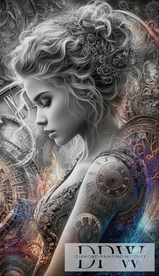 Time flies quickly by ellufija 75x130cm mit 180 Farben DPW-3584