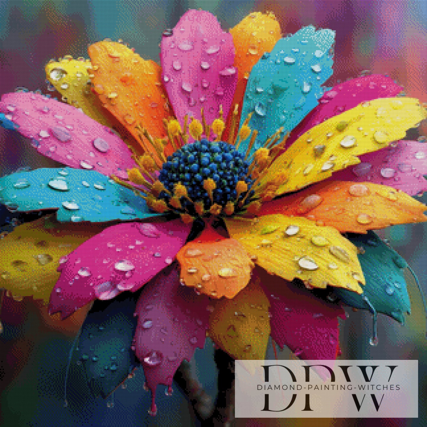 Exotic Flower by QN 80x80cm mit 300 Farben DPW-3587