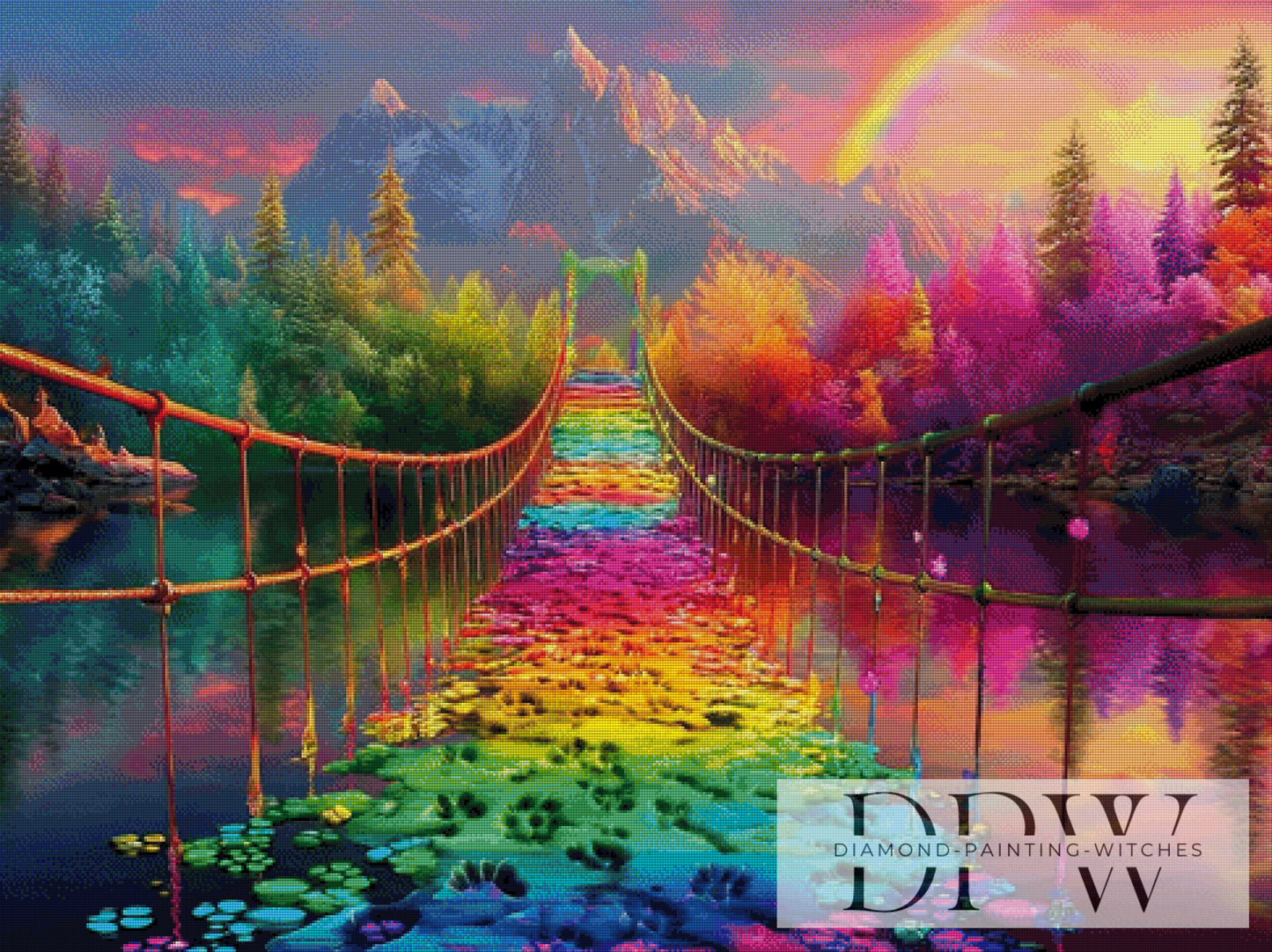 Regenbogenbrücke by QN 120x90cm mit 380 Farben DPW-3592