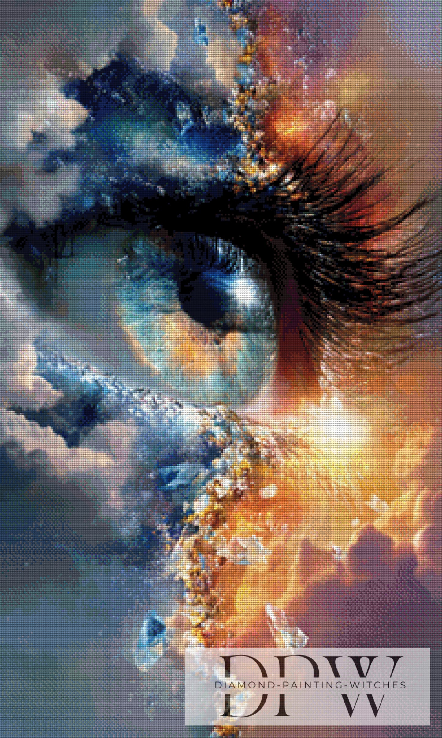 Himmel und Hölle by theA.art 60x100cm mit 250 Farben DPW-3597