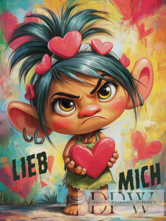 Little Love Rebel by Sweet_Loco_AI 75x100cm mit 300 Farben DPW-359