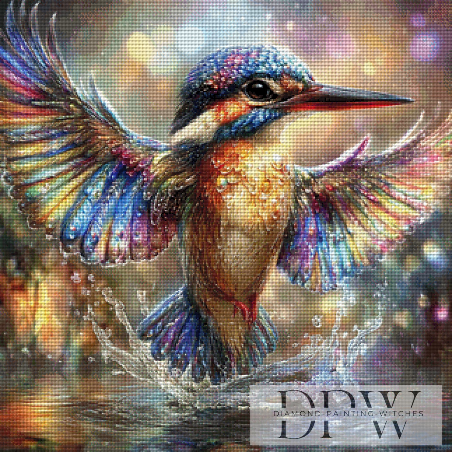 Eisvogel by CreatiVart 80x80cm mit 320 Farben DPW-360