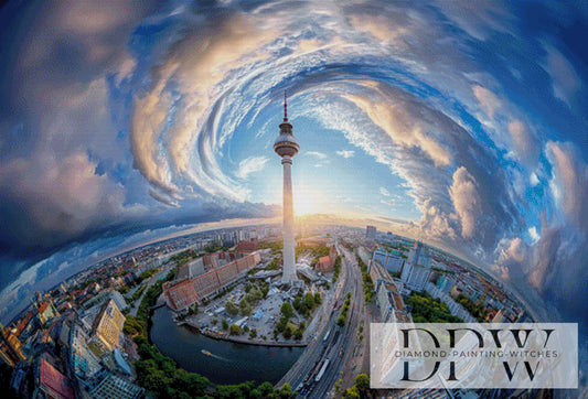 Berliner Fernsehturm by theA.art 140x95cm mit 240 Farben DPW-3614