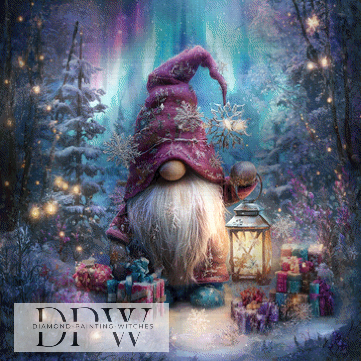 Laternenwichtel by Lisa Morgan 90x90cm mit 240 Farben DPW-3617