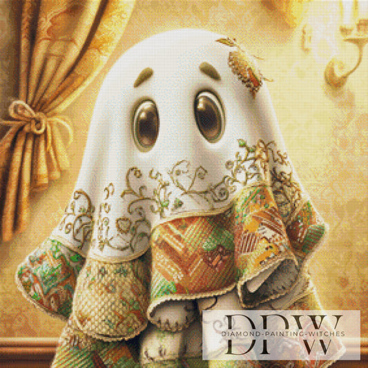 Patchwork Geist by Lisa Morgan 70x70cm mit 160 Farben DPW-3619