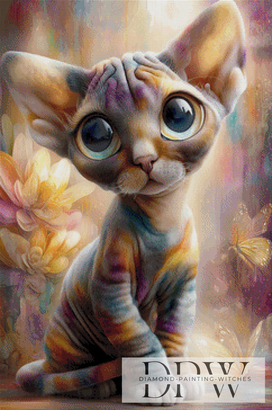 Sphynx Katze by Casalla Vendetta 60x90cm mit 220 Farben DPW-3623