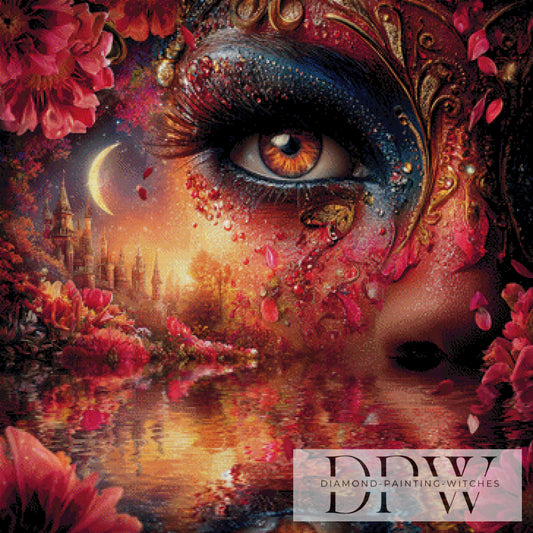 Auge der Erinnerung by ellufija 90x90cm mit 230 Farben DPW-3628