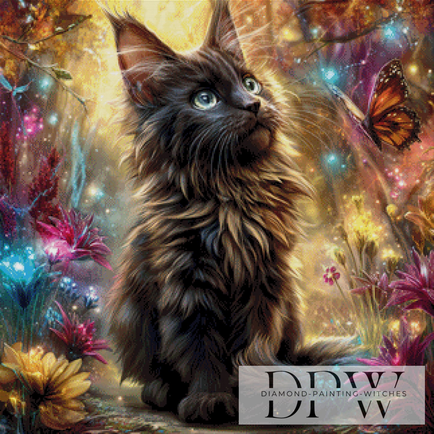 Maine Coone by CreatiVart 80x80cm mit 300 Farben DPW-3632