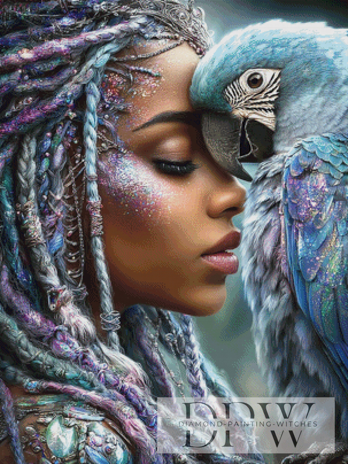 Verträumte Begegnung by Elly_A.I. 75x100cm mit 240 Farben DPW-3957