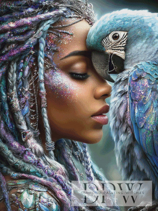 Verträumte Begegnung by Elly_A.I. 75x100cm mit 240 Farben DPW-3957