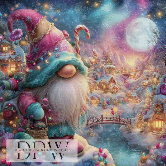 Weihnachtswichtel I by Lisa Morgan 100x100cm mit 330 Farben DPW-3668