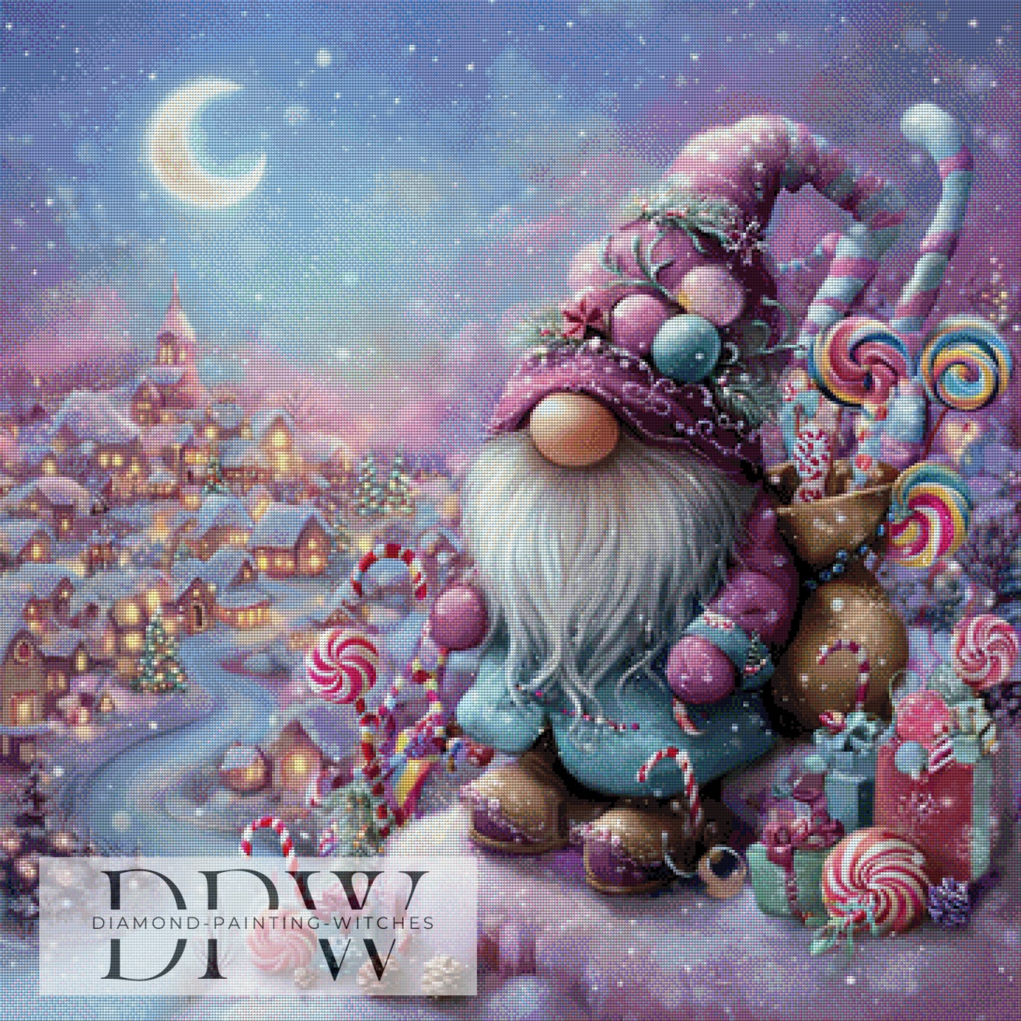 Weihnachtswichtel II by Lisa Morgan 90x90cm mit 270 Farben DPW-3669